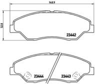 P30015 - Klocki hamulcowe BREMBO KIA SPORTAGE 99-03