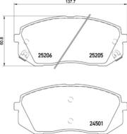 P30093 - Klocki hamulcowe BREMBO /przód/ KIA KONA 17-