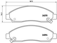 P34005 - Klocki hamulcowe BREMBO /przód/ ISUZU D-MAX 02-08