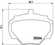 P44001 - Klocki hamulcowe BREMBO /tył/ LAND ROVER RANGE ROVER 69-85