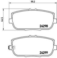 P49044 - Klocki hamulcowe BREMBO /tył/ MAZDA MX-5 05-