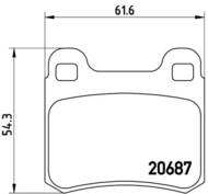 P50013 - Klocki hamulcowe BREMBO /tył/ DB W124.W201