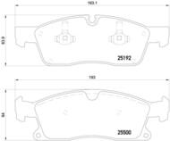 P50109 - Klocki hamulcowe BREMBO /przód/ DB W166 M-KLASA 11-