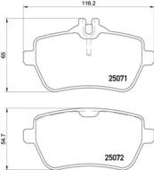 P50117 - Klocki hamulcowe BREMBO /tył/ DB W222 S-KLASA 13-