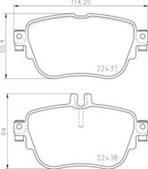 P50136 - Klocki hamulcowe BREMBO /tył/ DB W213 E-KLASA 16-