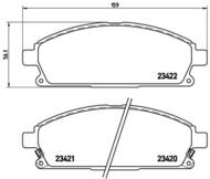 P56040 - Klocki hamulcowe BREMBO NISSAN X-TRAIL 01-