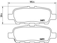 P56068 - Klocki hamulcowe BREMBO /tył/ NISSAN JUKE 10-