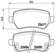 P59038 - Klocki hamulcowe BREMBO /tył/ OPEL ASTRA G 98- . MERIVA 03-