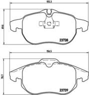 P59043X - Klocki hamulcowe BREMBO OPEL VECTRA C 02-08