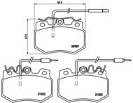 P61031 - Klocki hamulcowe BREMBO PSA C15 86-05