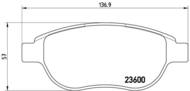 P61068 - Klocki hamulcowe BREMBO PSA 01- (odp.GDB1464) /bez czujnika/