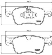 P61116 - Klocki hamulcowe BREMBO /przód/ PSA C4 PICASSO II 13-