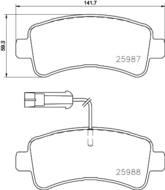 P61130 - Klocki hamulcowe BREMBO /tył/ FIAT DUCATO 15-