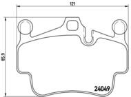 P65015 - Klocki hamulcowe BREMBO /przód/ PORSCHE 911 (997) 04-