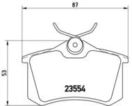 P68024 - Klocki hamulcowe BREMBO /tył/ RENAULT MEGANE 02-