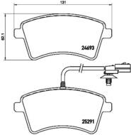 P68058 - Klocki hamulcowe BREMBO /przód/ RENAULT KANGOO 08- z czujnikiem