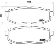 P78018 - Klocki hamulcowe BREMBO /tył/ SUBARU TRIBECA 05-