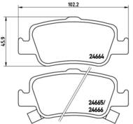 P83080 - Klocki hamulcowe BREMBO /tył/ TOYOTA AURIS 07-