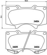 P83102 - Klocki hamulcowe BREMBO /przód/ TOYOTA LAND CRUISER 150 10-