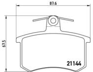 P85013 - Klocki hamulcowe BREMBO /tył/ VAG 80/100