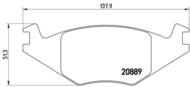 P85019 - Klocki hamulcowe BREMBO VAG GOLF II 83-92 1.0-1.6D