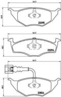 P85063 - Klocki hamulcowe BREMBO VAG A2 1.2TDI 01- z czujnikiem