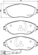 P85144 - Klocki hamulcowe BREMBO /przód/ (odp.GDB2114)