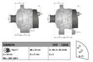 DAN016 DEN - Alternator DENSO 