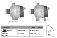 DAN1033 DEN - Alternator DENSO 