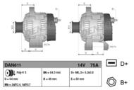 DAN611 DEN - Alternator DENSO 