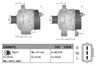 DAN672 DEN - Alternator DENSO 