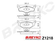 Z1218 VASCO - Klocki hamulcowe VASCO /przód/ (odp.GDB1218) VAG CORDOBA 94-99/IBIZA III/TOLEDO I/VAG GOLF III/POLO/