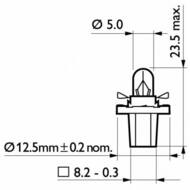 12598B2 PHI - Żarówka 1.2W 12V(BAX 10D) CZARNA OPRAWKA 2 SZTUKI PHILIPS