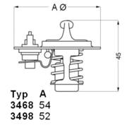 3498.88D WAH - Termostat MAZDA/KIA /podwójny/ 