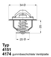 4174.82D WAH - Termostat WAHLER PSA/IVECO/FIAT 54/25/27