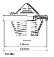 4483.82D WAH - Termostat FORD FOCUS/FIESTA 1.4-1.6 03- 