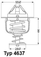 4637.76D WAH - Termostat WAHLER MITSUBISHI LANCER PAJERO