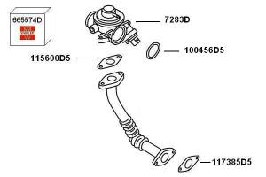 7283D WAH - Zawór EGR WAHLER VAG 1.9-2.0TDI 00-