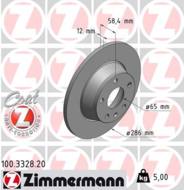 100.3328.20 - Tarcza hamulcowa ZIMMERMANN /tył/ COAT Z VAG 286x12