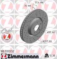 100.3373.52 - Tarcza hamulcowa ZIMMERMANN COAT Z VAG 349x34 SPORT /nawiercane/ A4A5Q5Q7 15-