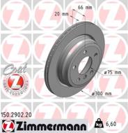 150.2902.20 - Tarcza hamulcowa ZIMMERMANN /tył/ COAT Z BMW 300x20