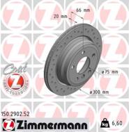 150.2902.52 - Tarcza hamulcowa ZIMMERMANN /tył/ COAT Z BMW 300x20 SPORT /nawiercane/