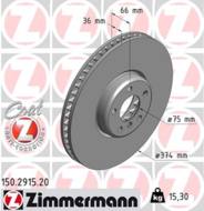 150.2915.20 - Tarcza hamulcowa ZIMMERMANN /przód P/ COAT Z BMW 374x36