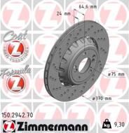 150.2942.70 - Tarcza hamulcowa ZIMMERMANN /tył L/ FORMULA Z COAT 370x24 BMW 3 F30/F80 M3 14-/4/M4 14-