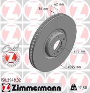 150.2948.32 - Tarcza hamulcowa ZIMMERMANN /przód P/ FORMUŁA Z COAT 395x36 BMW X5 F15/F85 13-