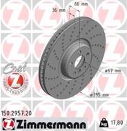 150.2957.20 - Tarcza hamulcowa ZIMMERMANN /przód L/ COAT Z 395x36 BMW 5 G30/F90 16-