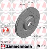 150.2958.52 - Tarcza hamulcowa ZIMMERMANN /przód P/ SPORT COAT Z 395x36 BMW 5 G30/F90 16-