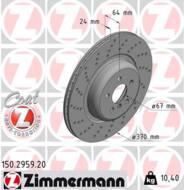 150.2959.20 - Tarcza hamulcowa ZIMMERMANN /tył L/ COAT Z 370x24 BMW 5 G30/F90 17-