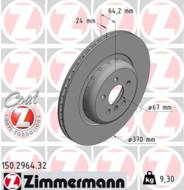 150.2964.32 - Tarcza hamulcowa ZIMMERMANN /tył/ FORMUŁA Z COAT 370x24 BMW 7 G11/G12 16-