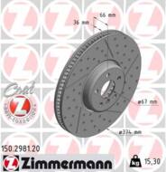 150.2981.20 - Tarcza hamulcowa ZIMMERMANN /przód P/ COAT Z 374x36 BMW 3 G20/G80 18-